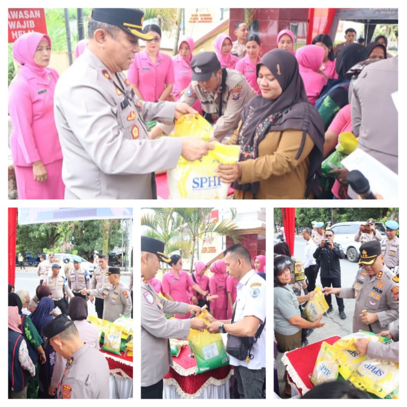 Polres Labuhanbatu Gelar Gerakan Pangan Murah untuk Masyarakat