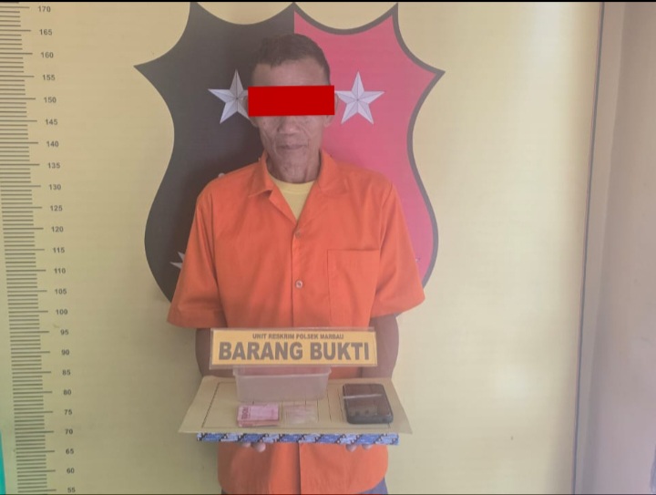 Polsek Marbau Polres Labuhanbatu Ringkus Seorang Lansia Pengedar Sabu