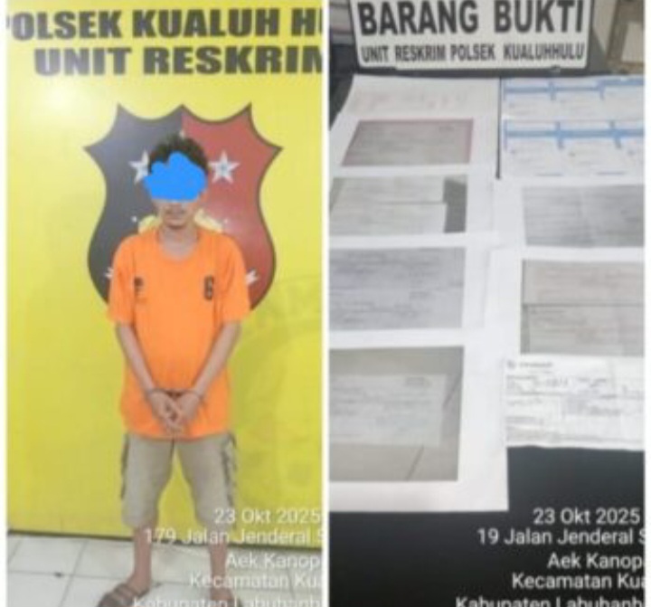 Polsek Kualuh Hulu Amankan Pelaku Penggelapan dalam Jabatan